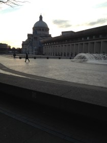 Christian Science Center courtyard/fountain.