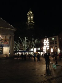 Feneuil Hall lit up at night. So pretty!