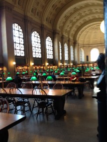 Boston Public Library reading room.
