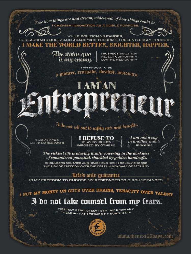 I AM AN ENTREPRENEUR by Next TwentyEight. CC BY 2.0.